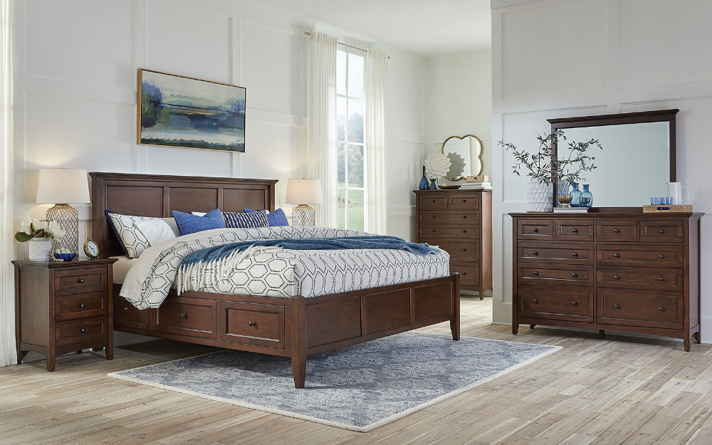 A-America - Westlake Queen Storage Bed in Cherry Brown Finish - WSLCB5091 view 11