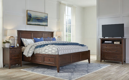 A-America - Westlake Queen Storage Bed in Cherry Brown Finish - WSLCB5091 view 12