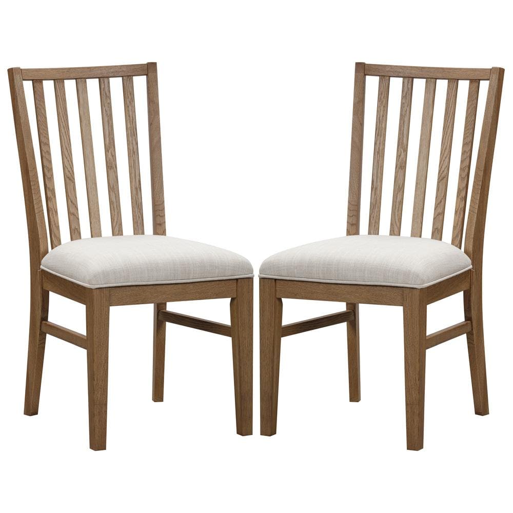A-America - Weston Slatback Chair with Upholstered Seat (2 pack) in Acorn - WETAC2452 view 1