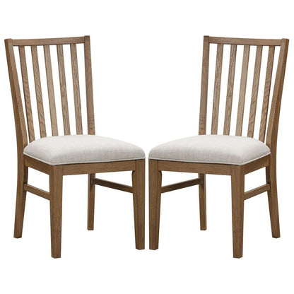 A-America - Weston Slatback Chair with Upholstered Seat (2 pack) in Acorn - WETAC2452 view 1