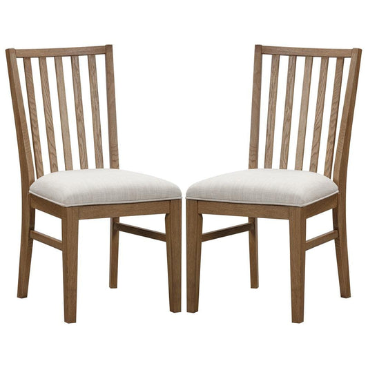 A-America - Weston Slatback Chair with Upholstered Seat (2 pack) in Acorn - WETAC2452 view 1