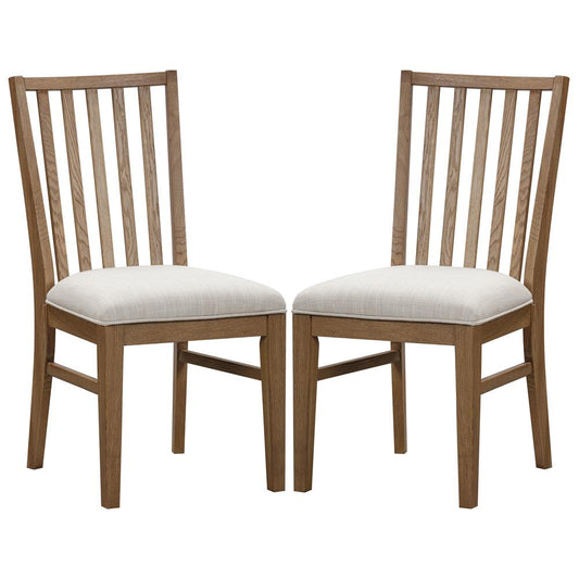 A-America - Weston Slatback Chair with Upholstered Seat (2 pack) in Acorn - WETAC2452 veiw 1