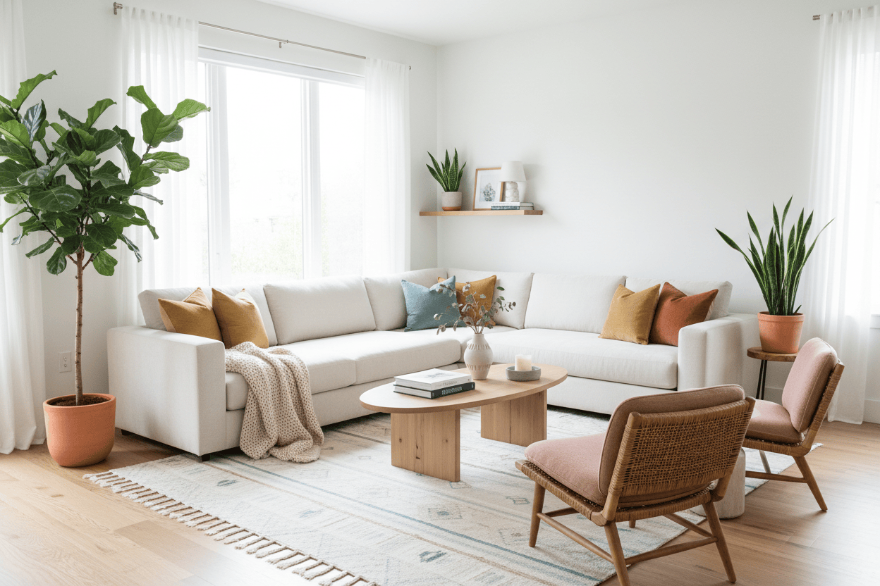 a bright lifestyle of furniture layout