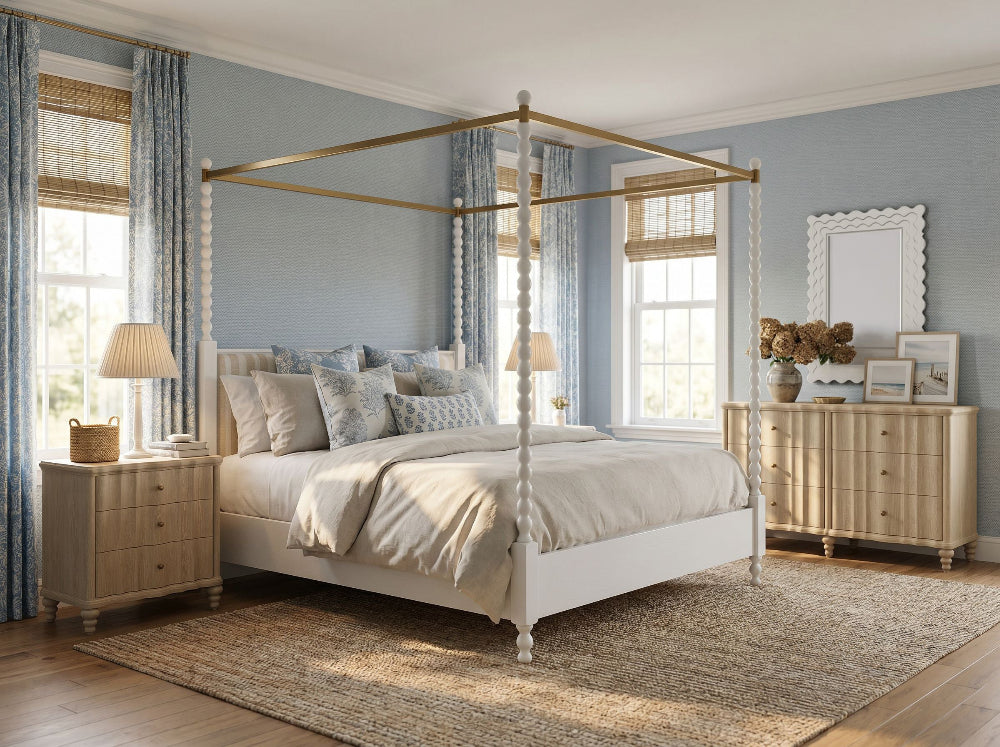 A.R.T. Furniture  - Haven QN Uph Canopy Poster Bed  - 339135-2367CP view 9