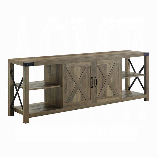 ACME Furniture - Abiram TV Stand - Rustic Oak Finish - LV01000 veiw 1