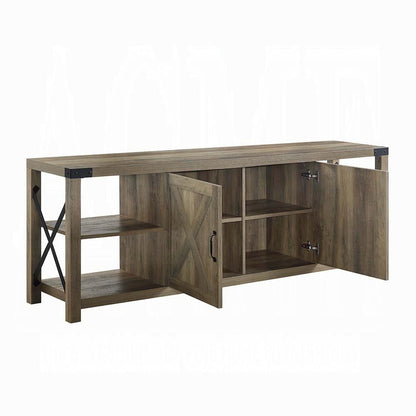 ACME Furniture - Abiram TV Stand - Rustic Oak Finish - LV01000 veiw 3