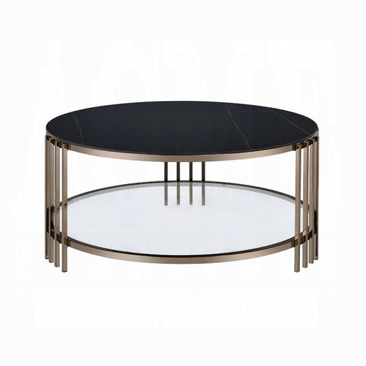 ACME Furniture - Abisha Coffee Table - Sintered Stone Top & Champagne Finish - LV02815 veiw 1