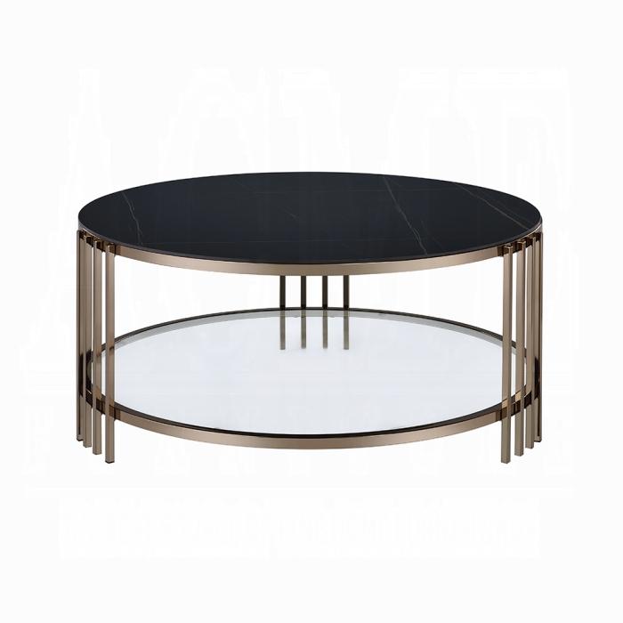 ACME Furniture - Abisha Coffee Table - Sintered Stone Top & Champagne Finish - LV02815 view 1