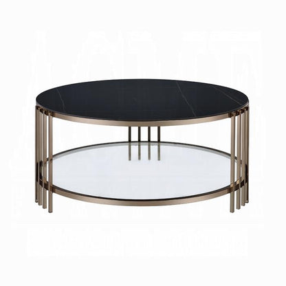 ACME Furniture - Abisha Coffee Table - Sintered Stone Top & Champagne Finish - LV02815 view 1