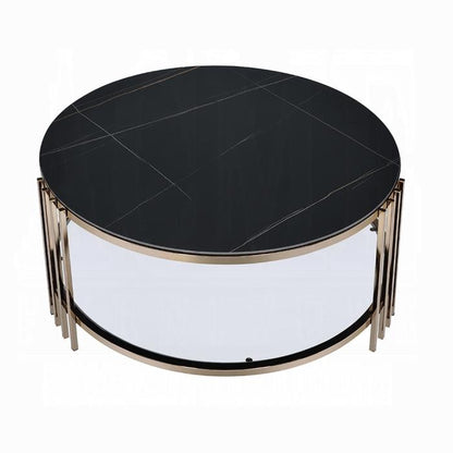 ACME Furniture - Abisha Coffee Table - Sintered Stone Top & Champagne Finish - LV02815 view 3