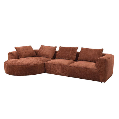 ACME Furniture - Aceso Sectional Sofa w/4 Pillows - Rust Brown Chenille - LV03240 veiw 2
