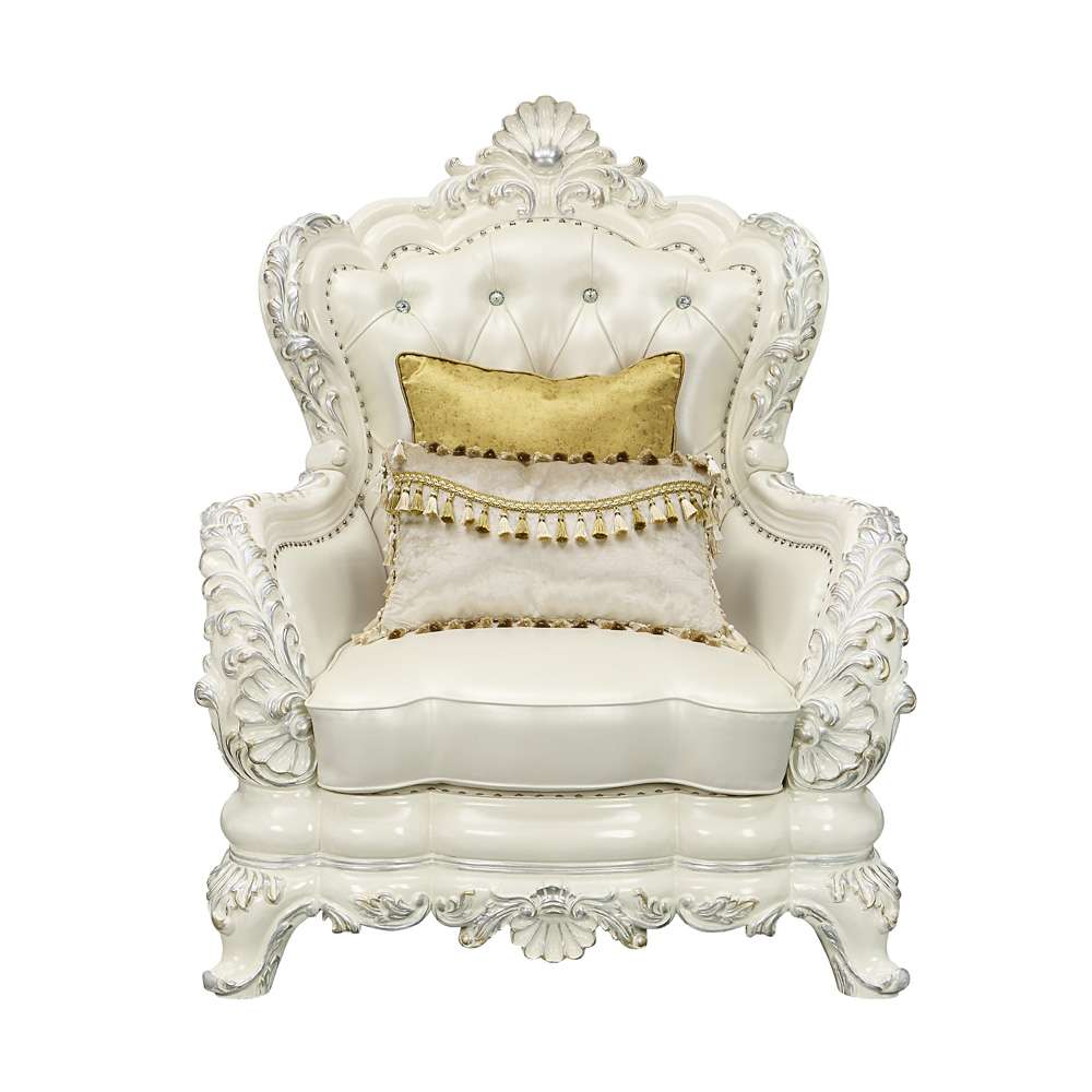 ACME Furniture - Adara Chair w/2 Pillows - Antique White - LV01226 veiw 2