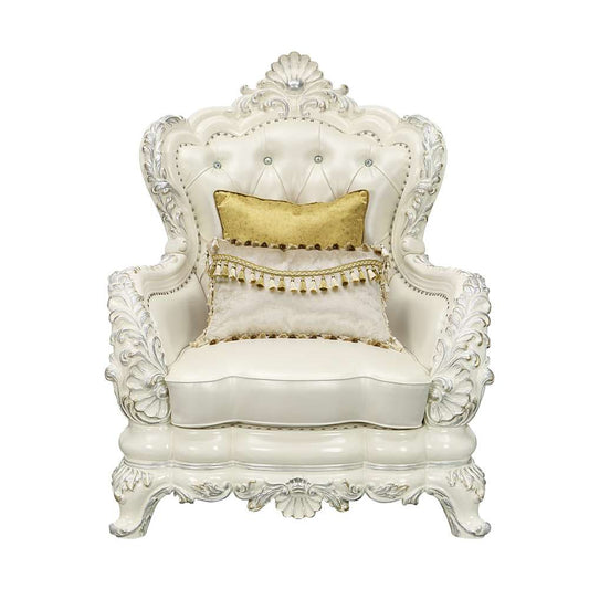 ACME Furniture - Adara Chair w/2 Pillows - Antique White - LV01226 veiw 2
