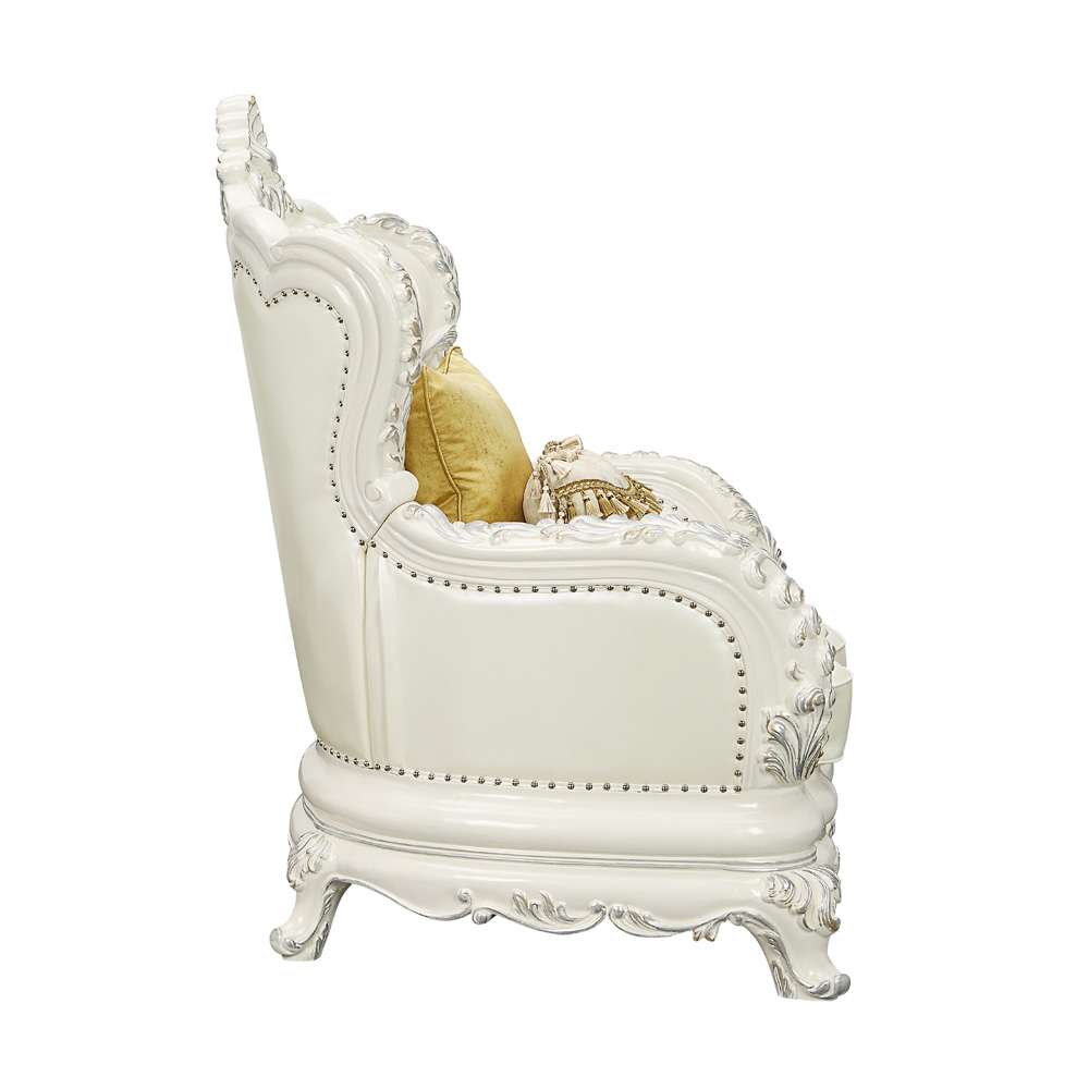 ACME Furniture - Adara Chair w/2 Pillows - Antique White - LV01226 veiw 3