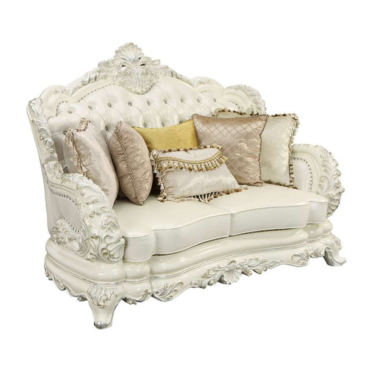 ACME Furniture - Adara Loveseat w/5 Pillows - Antique White - LV01225 veiw 1