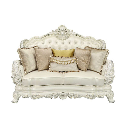 ACME Furniture - Adara Loveseat w/5 Pillows - Antique White - LV01225 veiw 2