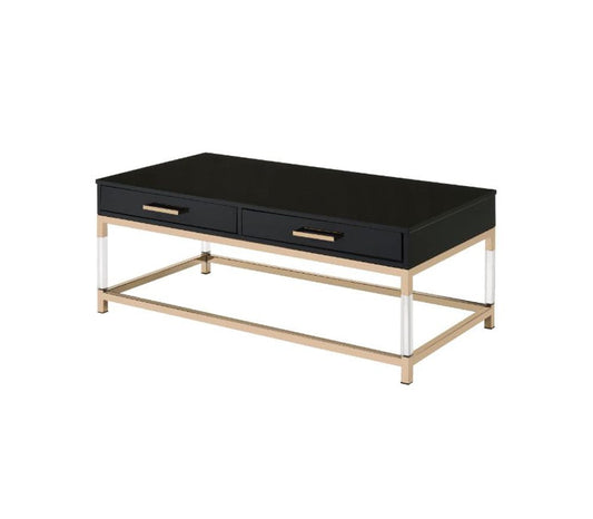 ACME Furniture - Adiel - Coffee Table - Black & Gold Finish - 82345 view 1