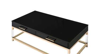 ACME Furniture - Adiel - Coffee Table - Black & Gold Finish - 82345 view 3