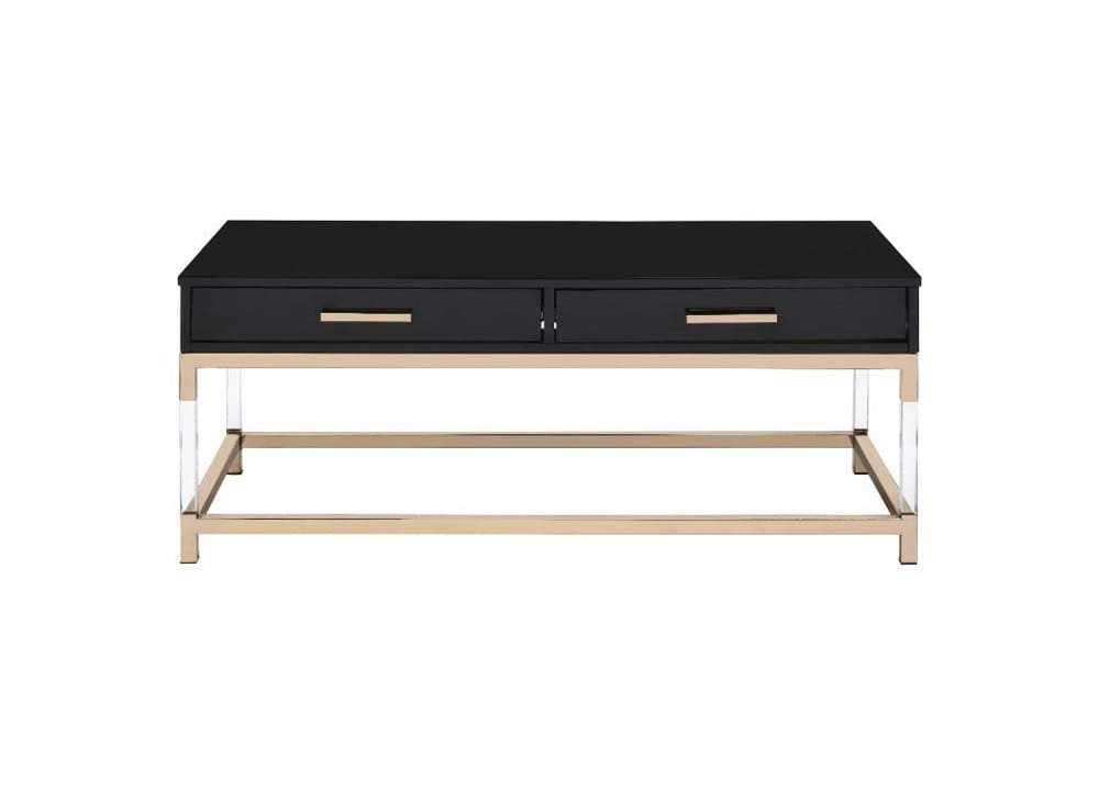 ACME Furniture - Adiel - Coffee Table - Black & Gold Finish - 82345 view 4
