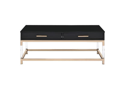 ACME Furniture - Adiel - Coffee Table - Black & Gold Finish - 82345 view 4