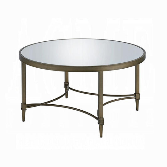 ACME Furniture - Aditya Coffee Table - Mirrored & Antique Brass Finish - LV02735 veiw 1