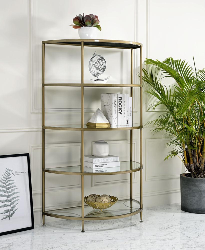 ACME Furniture - Aditya Rack - Mirrored & Antique Brass Finish - AC02738 veiw 1