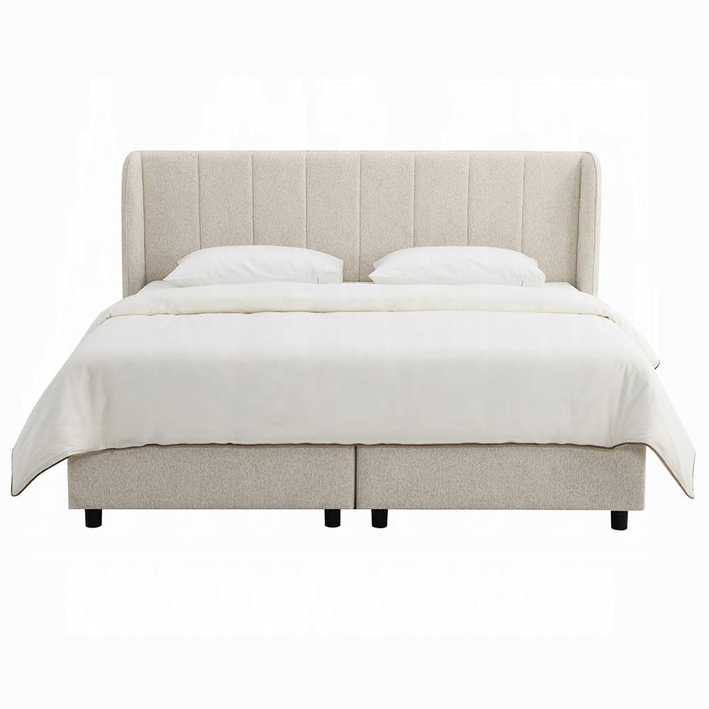 ACME Furniture - Adonia - Queen Bed w/Storage - Beige Chenille  - BD06012Q view 3
