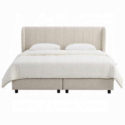 ACME Furniture - Adonia - Queen Bed w/Storage - Beige Chenille  - BD06012Q view 3