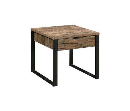 ACME Furniture - Aflo End Table - Weathered Oak & Black Finish - 82472 veiw 1