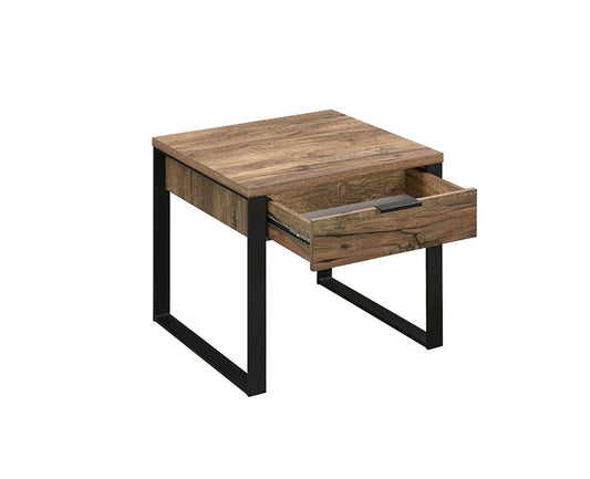 ACME Furniture - Aflo End Table - Weathered Oak & Black Finish - 82472 veiw 2