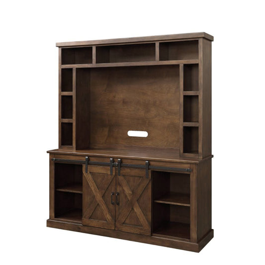 ACME Furniture - Aksel - Entertainment Center (Include 91617FIR) - Walnut - 91628 view 1