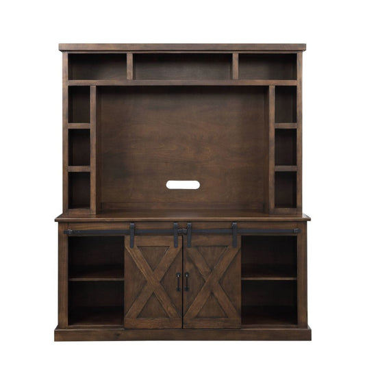 ACME Furniture - Aksel - Entertainment Center (Include 91617FIR) - Walnut - 91628 view 2
