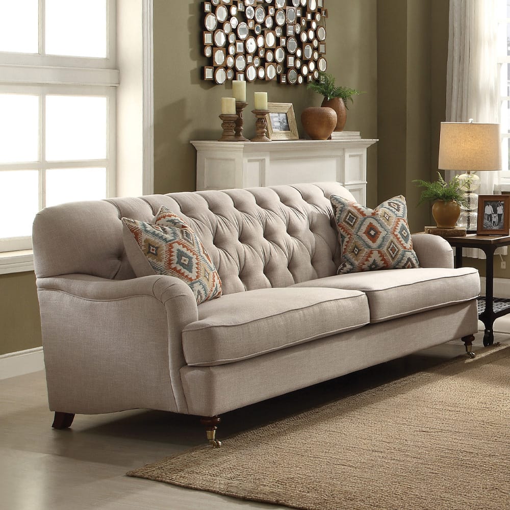 ACME Furniture - Alianza - Sofa w/2 Pillows - Beige Fabric - 52580 view 2