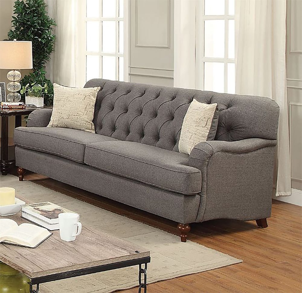 ACME Furniture - Alianza - Sofa w/2 Pillows - Dark Gray Fabric - 53690 view 1