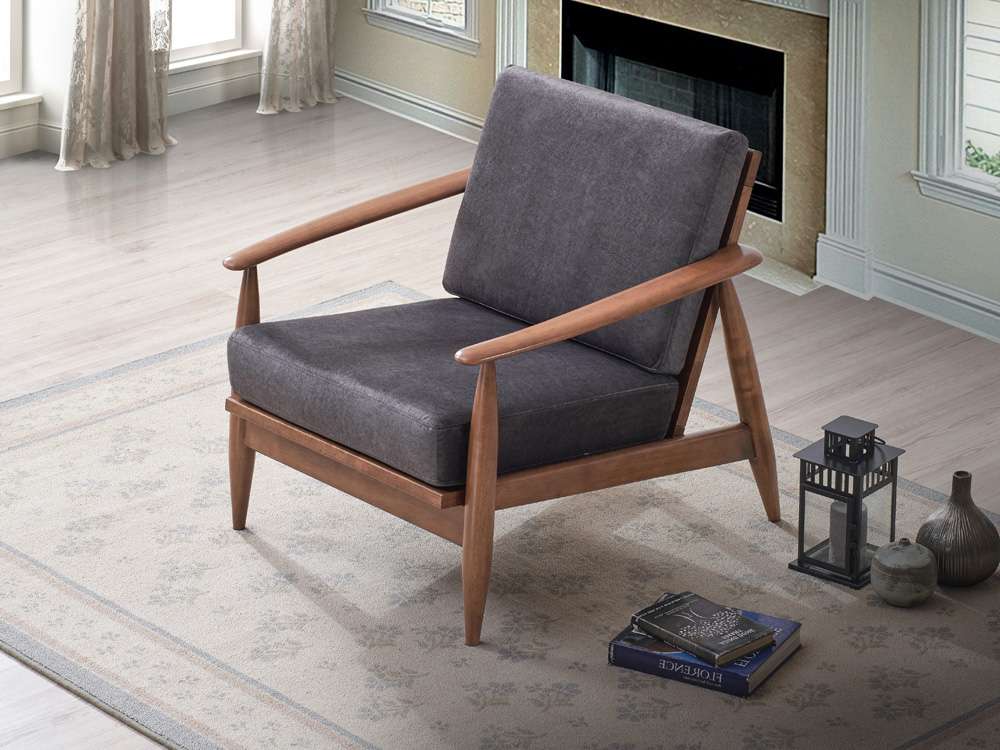 ACME Furniture - Alisa Accent Chair - Charcoal & Brown - AC02377 veiw 3