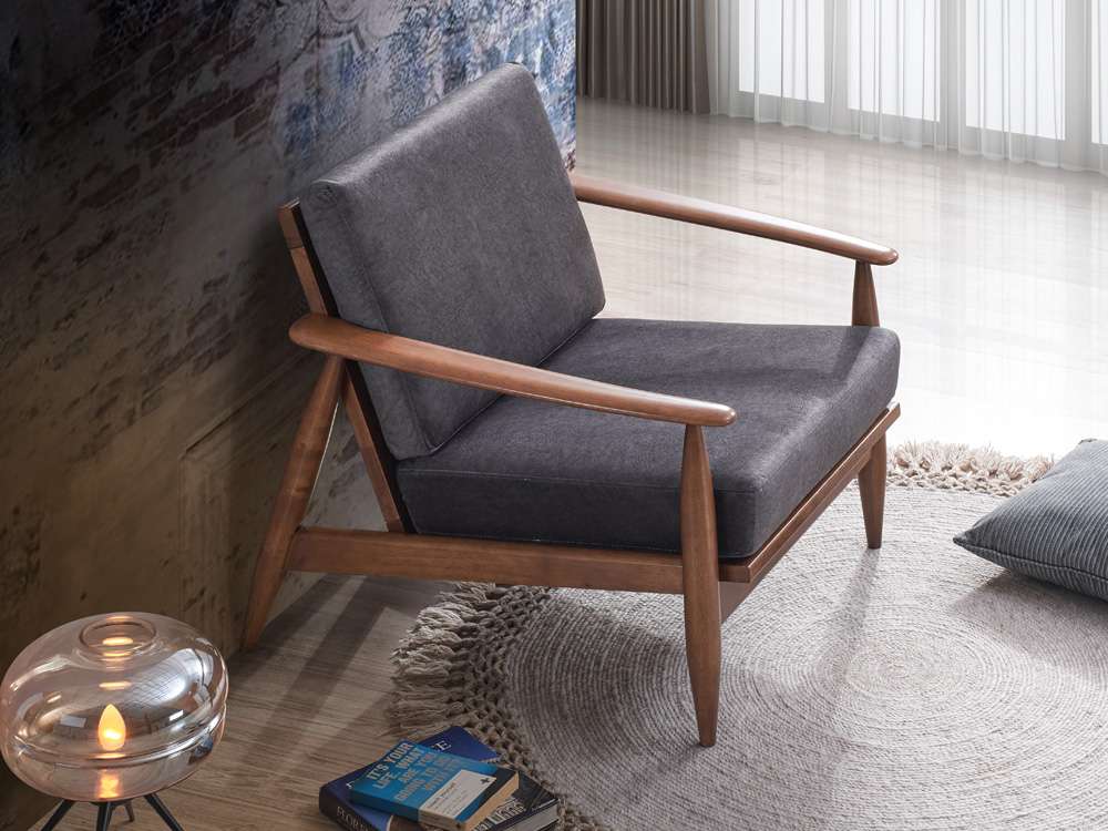 ACME Furniture - Alisa Accent Chair - Charcoal & Brown - AC02377 veiw 4