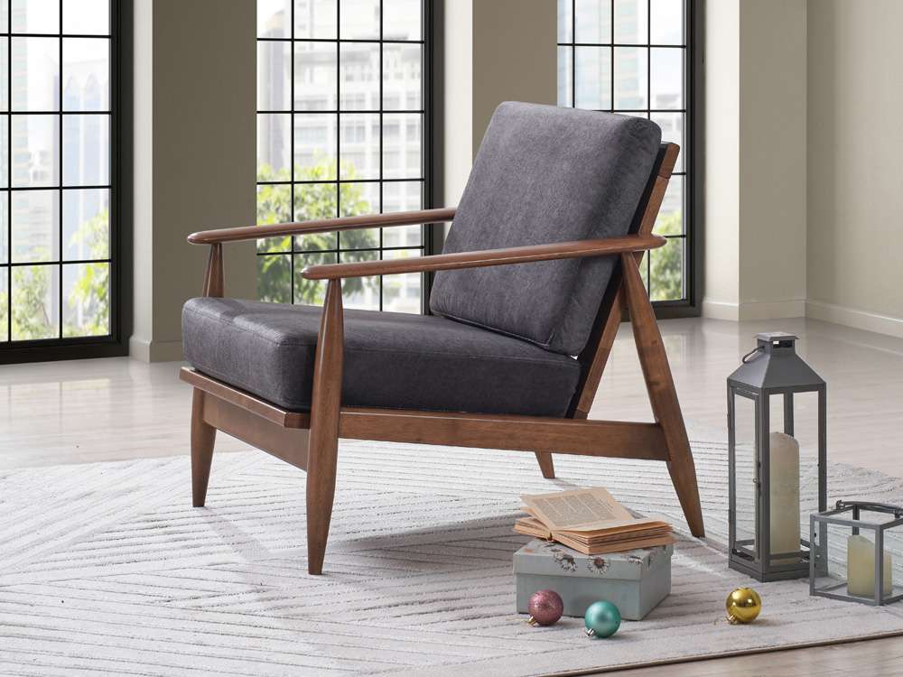ACME Furniture - Alisa Accent Chair - Charcoal & Brown - AC02377 veiw 5