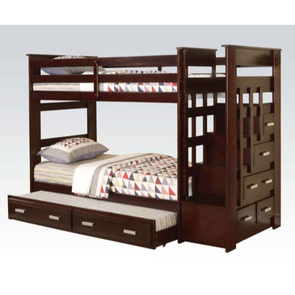 ACME Furniture - Allentown Twin/Twin Bunk Bed w/Storage Ladder & Trundle - 10170W view 1