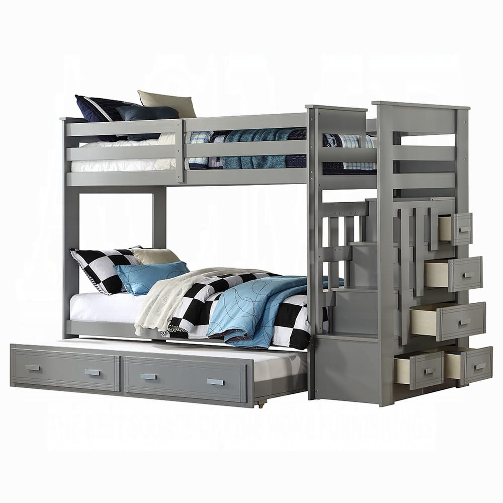 ACME Furniture - Allentown Twin/Twin Bunk Bed w/Storage Ladder & Trundle - 37870 view 3