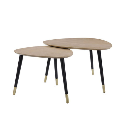 ACME Furniture - Allison - 2Pc Nesting Table Set - Natural & Black - 83230 view 2