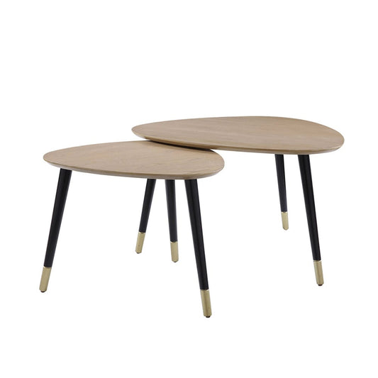 ACME Furniture - Allison - 2Pc Nesting Table Set - Natural & Black - 83230 view 2
