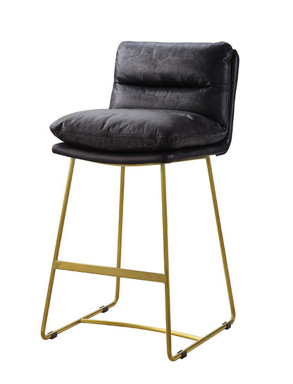 ACME Furniture - Alsey Counter Height Chair - Vintage Black Top Grain Leather - 96400 veiw 1