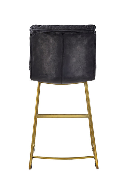ACME Furniture - Alsey Counter Height Chair - Vintage Black Top Grain Leather - 96400 veiw 2