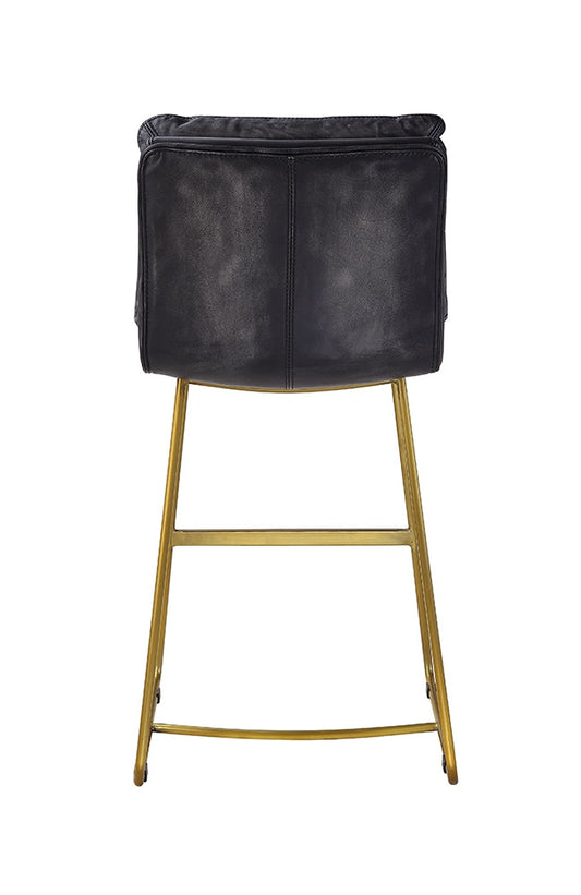 ACME Furniture - Alsey Counter Height Chair - Vintage Black Top Grain Leather - 96400 veiw 2