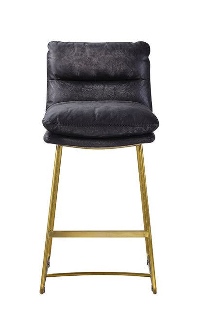 ACME Furniture - Alsey Counter Height Chair - Vintage Black Top Grain Leather - 96400 veiw 3