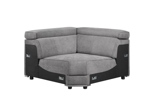 ACME Furniture - Alwin - Modular - Wedge - Dark Gray Fabric - 53721 view 1