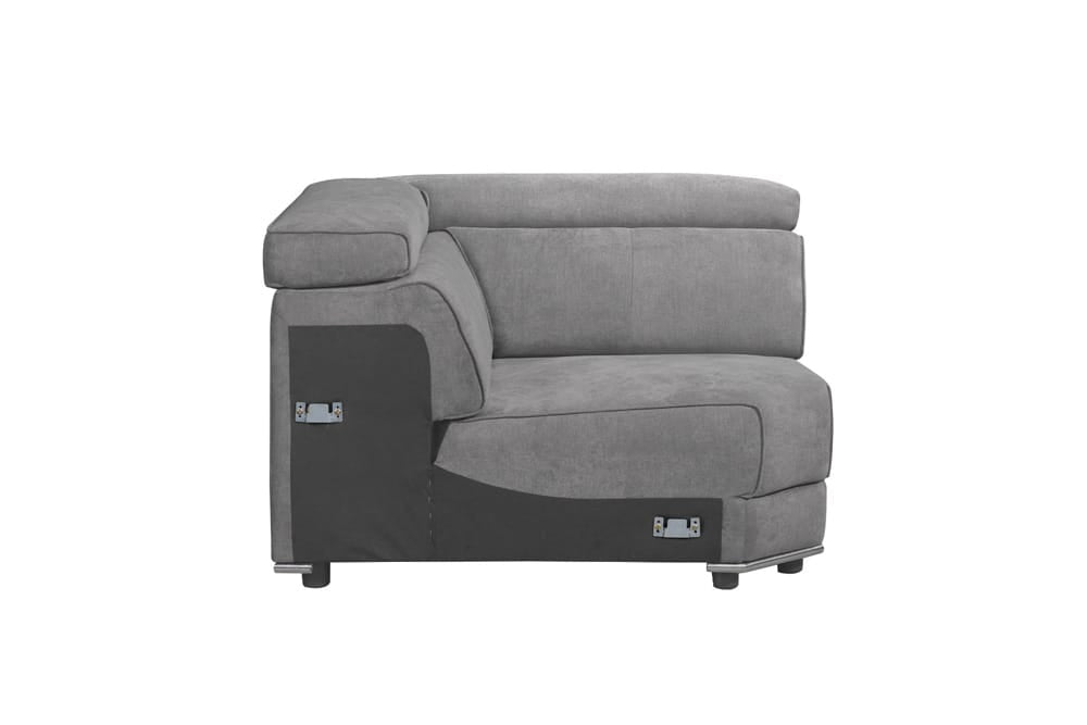 ACME Furniture - Alwin - Modular - Wedge - Dark Gray Fabric - 53721 view 2