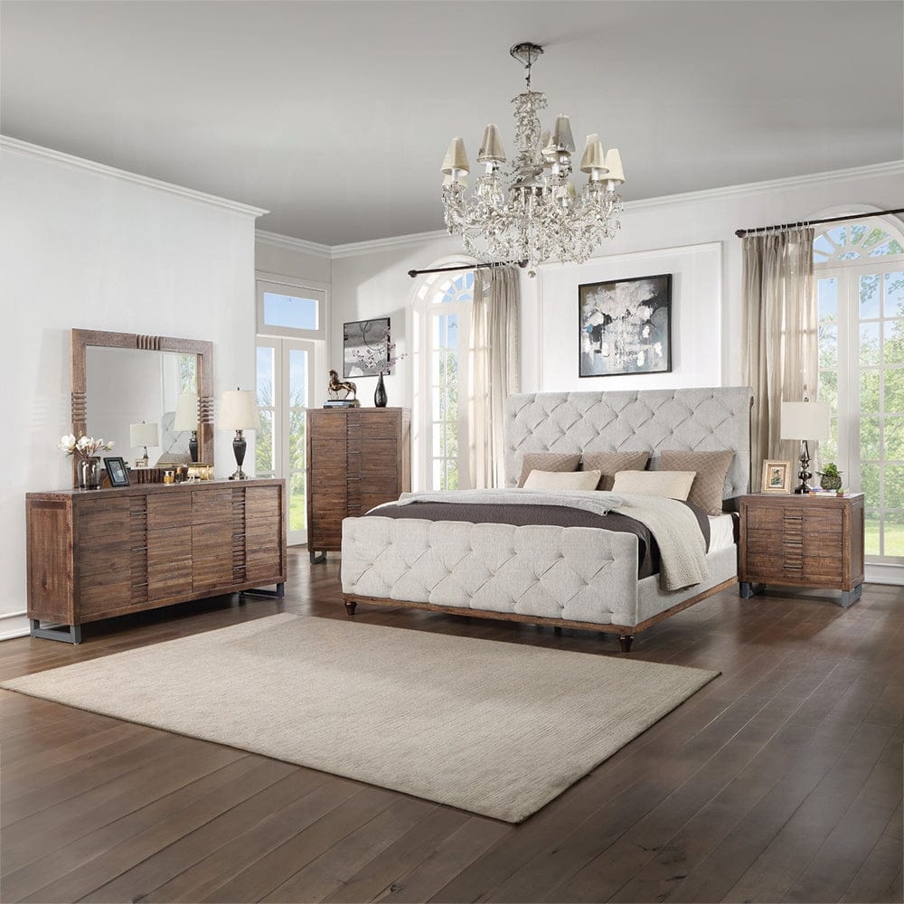 ACME Furniture - Andria Eastern King Bed - Reclaimed Oak - BD01290EK view 5