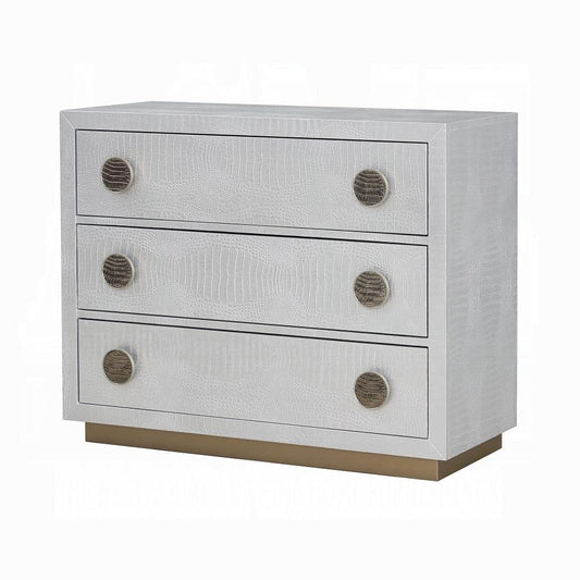 ACME Furniture - Anpu Console Cabinet - Silver Faux Crocodile Skin Finish - AC02505 veiw 1