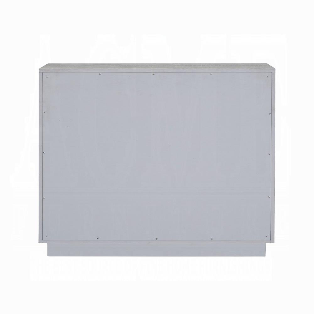 ACME Furniture - Anpu Console Cabinet - Silver Faux Crocodile Skin Finish - AC02505 veiw 3